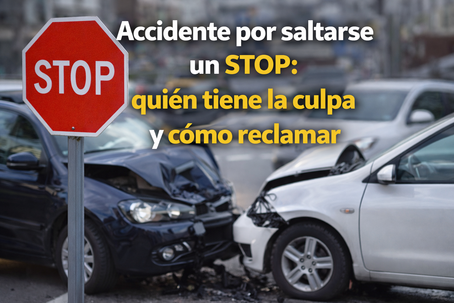 accidente urbano por no detenerse