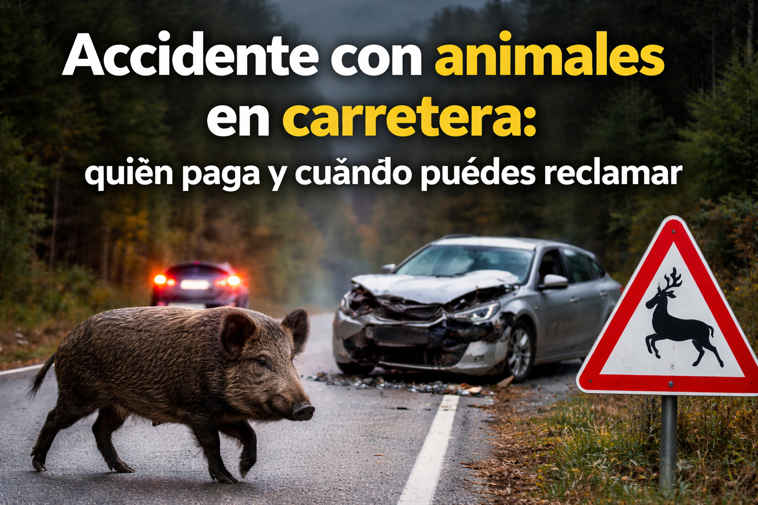 ACCIDENTE CON ANIMALES EN CARRETERA