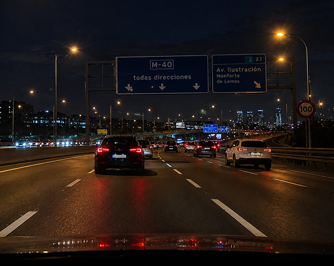 Accidente M-40 escalera