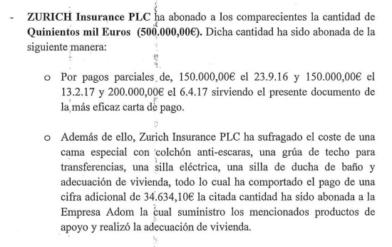 pagos a un gran lesionado adecuacion de vivienda