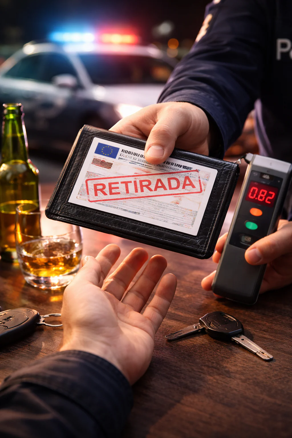 Retirada del carnet de conducir por delito de alcoholemia