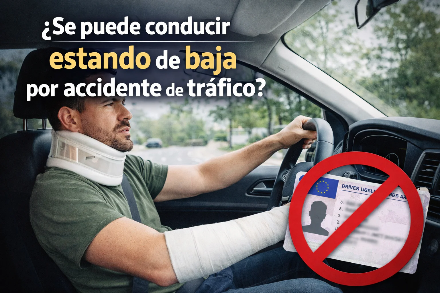 ¿Se puede conducir estando de baja por accidente de tráfico?
