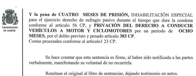 sentencia negativa a soplar 2