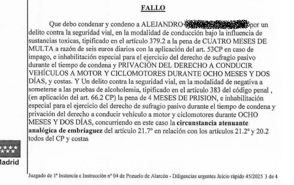 sentencia negativa a soplar en control de alcoholemia por Legalcar Abogados